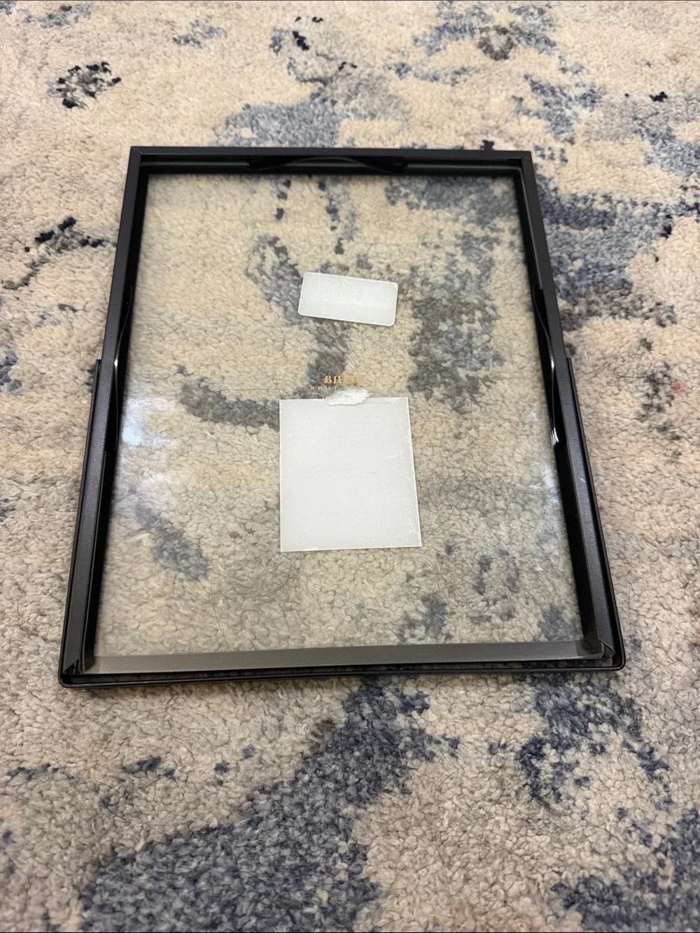 Trina Turk Black Minimal Floating Glass Photo Frame